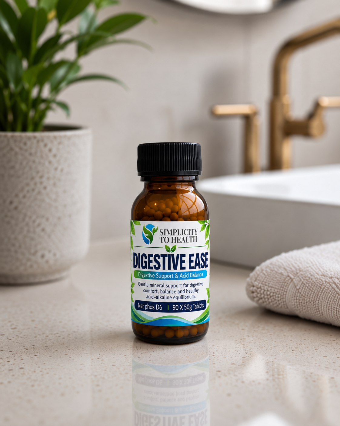 Digestive Ease on a Spa Countertop